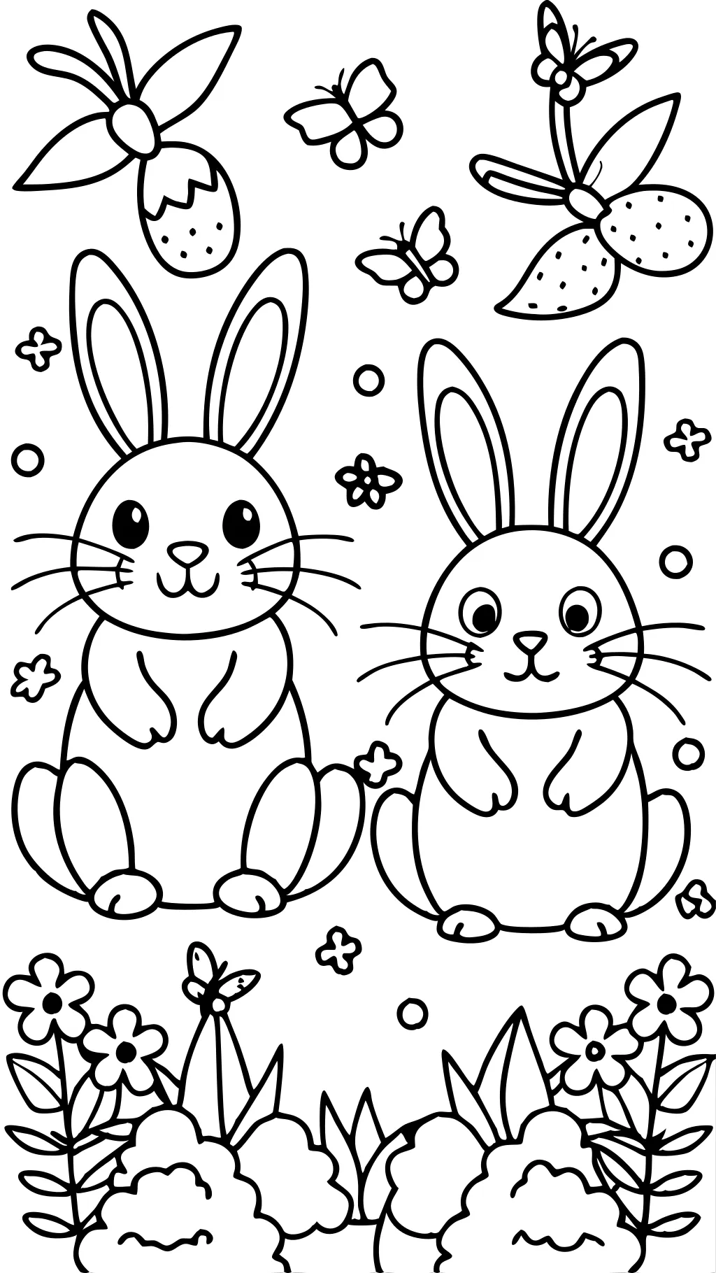 rabbits coloring pages